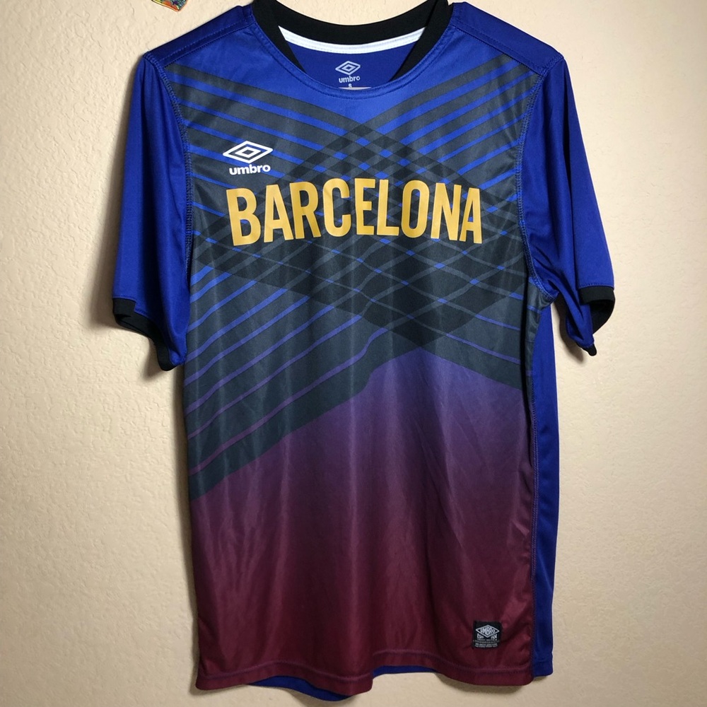 Umbro Barcelona Soccer Jersey, Small, pre-owned condition, pet/smoke free home